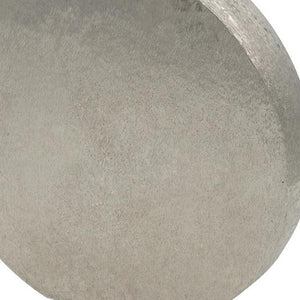 HomeRoots 15" Silver Aluminum Round Disc Vase – Modern Minimalism, Sculptural Centerpiece for Any Decor Style 574242
