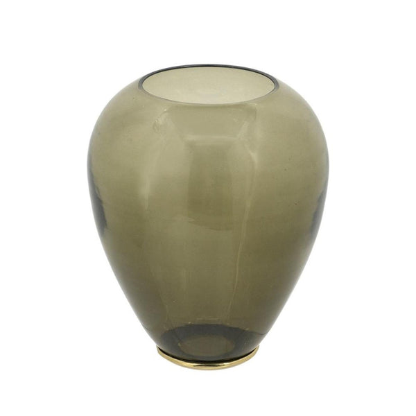 HomeRoots 14" Dark Green and Gold Glass Ginger Jar – Elegant Decorative Storage Vessel for Home Décor & Gifts 574249