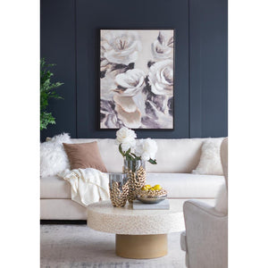 HomeRoots 11" Black Glass Vase with Gold Aluminum Geometric Circles - Modern Elegance for Every Space 574251