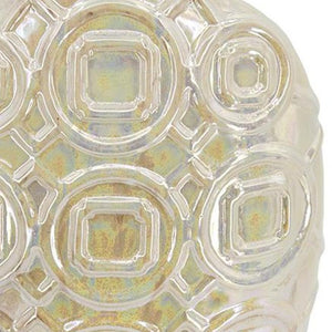 HomeRoots 20" Ivory Geometric Bud Ceramic Table Vase - Elegant Home Decor for Modern & Classic Interiors 574263