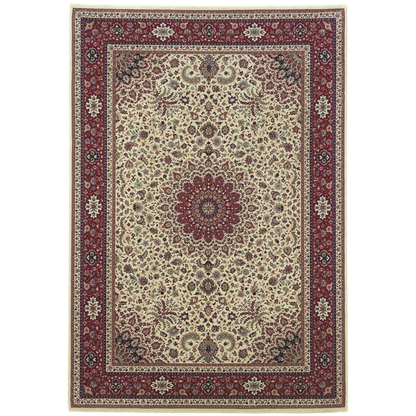 HomeRoots 6' Blue Oriental Round Rug - Elegant Design, Durable & Stain-Resistant for High-Traffic Spaces 10' X 13' 574284