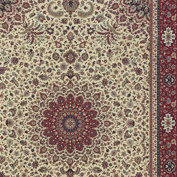 HomeRoots 6' Blue Oriental Round Rug - Elegant Design, Durable & Stain-Resistant for High-Traffic Spaces 8' X 11' 574288