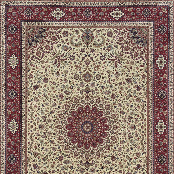 HomeRoots 6' Blue Oriental Round Rug - Elegant Design, Durable & Stain-Resistant for High-Traffic Spaces 8' X 11' 574288