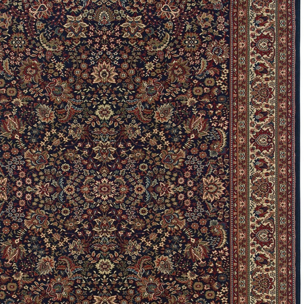 HomeRoots 6' Elegant Round Oriental Rug in Ivory, Black & Red - Timeless Style for Modern Spaces 10' X 13' 574295