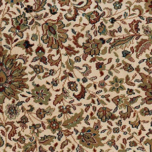 Homeroots 6' Brown Oriental Round Rug - Durable, Stain Resistant, Geometric Design For Warmth And Style 5' X 8' Polypropylene 574309