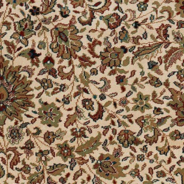 Homeroots 6' Brown Oriental Round Rug - Durable, Stain Resistant, Geometric Design For Warmth And Style 5' X 8' Polypropylene 574309