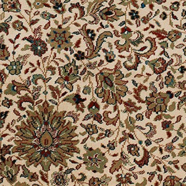 Homeroots 6' Brown Oriental Round Rug - Durable, Stain Resistant, Geometric Design For Warmth And Style 10' X 13' Polypropylene 574315