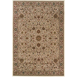 Homeroots 6' Brown Oriental Round Rug - Durable, Stain Resistant, Geometric Design For Warmth And Style 10' X 13' Polypropylene 574315