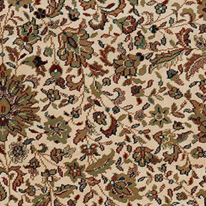 Homeroots 6' Brown Oriental Round Rug - Durable, Stain Resistant, Geometric Design For Warmth And Style 7' X 10' Polypropylene 574317