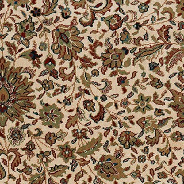 Homeroots 6' Brown Oriental Round Rug - Durable, Stain Resistant, Geometric Design For Warmth And Style 7' X 10' Polypropylene 574317