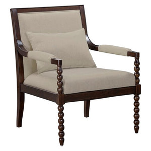 English Elm Philippe Accent Arm Chair with Morocco Solid Wood Legs, Plush Foam Seat, 300lb Capacity, Stylish Upholstery B035P261472