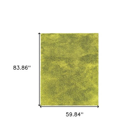 Homeroots 5' Luxurious Ivory Shag Hand-tufted Area Rug – Soft, Stain-resistant Comfort For Any Space 5' X 7' Polyester 574430