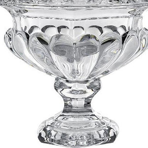 HomeRoots Set of Two Elegant Clear Round Glass Vases for Timeless Home Decor and Versatile Styling Options 574434
