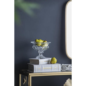 HomeRoots Set of Two Elegant Clear Round Glass Vases for Timeless Home Decor and Versatile Styling Options 574434