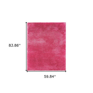 Homeroots 5' Luxurious Ivory Shag Hand-tufted Area Rug – Soft, Stain-resistant Comfort For Any Space 5' X 7' Polyester 574438