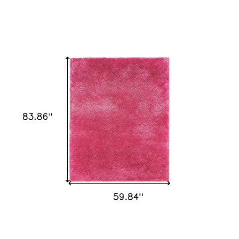 Homeroots 5' Luxurious Ivory Shag Hand-tufted Area Rug – Soft, Stain-resistant Comfort For Any Space 5' X 7' Polyester 574438