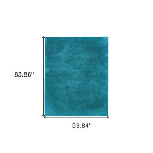 Homeroots 5' Luxurious Ivory Shag Hand-tufted Area Rug – Soft, Stain-resistant Comfort For Any Space 5' X 7' Polyester 574441