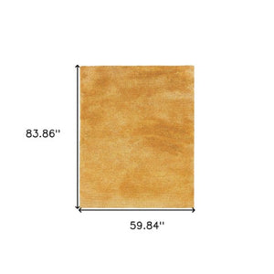 Homeroots 5' Luxurious Ivory Shag Hand-tufted Area Rug – Soft, Stain-resistant Comfort For Any Space 5' X 7' Polyester 574449