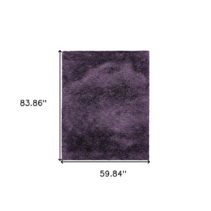 Homeroots 5' Luxurious Ivory Shag Hand-tufted Area Rug – Soft, Stain-resistant Comfort For Any Space 5' X 7' Polyester 574452