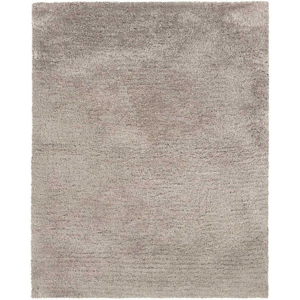 HomeRoots 5' Luxurious Silver Shag Area Rug - Hand-Tufted Softness for Cozy Living Rooms & Stylish Decor 5' X 7' 574455