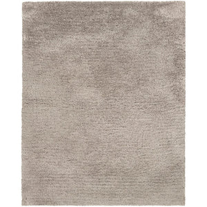 HomeRoots 5' Luxurious Silver Shag Area Rug - Hand-Tufted Softness for Cozy Living Rooms & Stylish Decor 5' X 7' 574455