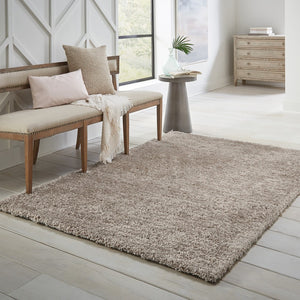 Homeroots 5' Luxurious Ivory Shag Hand-tufted Area Rug – Soft, Stain-resistant Comfort For Any Space 5' X 7' Polyester 574455