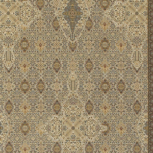 Homeroots 4' Ivory Medallion Area Rug With Fringe – Stain Resistant, Stylish Design For Any Home Decor 4' X 5' Polypropylene 574460