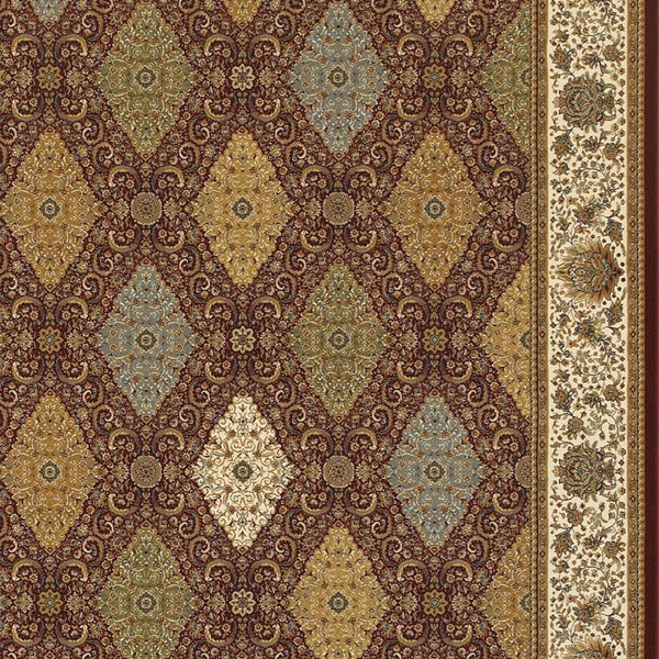 Homeroots 4' Artful Red Oriental Area Rug With Fringed Ends - Stain Resistant, Perfect For Kids And Pets! 4' X 5' Polypropylene 574495