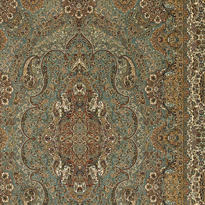 Homeroots 5' Blue Medallion Area Rug With Fringe - Stylish, Stain-resistant Design Perfect For Any Space 7' X 10' Polypropylene 574527