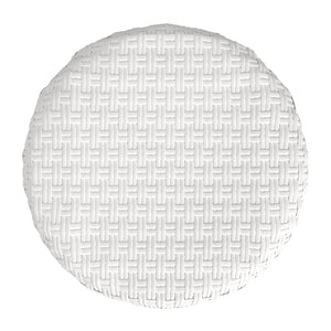 Butler Specialty Tobias 18" Round Rattan Dining Stool: Casual Mediterranean Style For Cozy Kitchen Or Patio Gatherings White Rattan,Polyurethane Synthetic (Pe) Rattan 5745304-butler