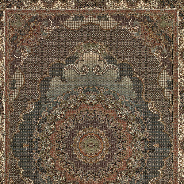 Homeroots 5' Stunning Blue Medallion Power Loom Area Rug With Fringe - Stylish, Stain-resistant Design For Homes 10' X 13' Polypropylene 574530