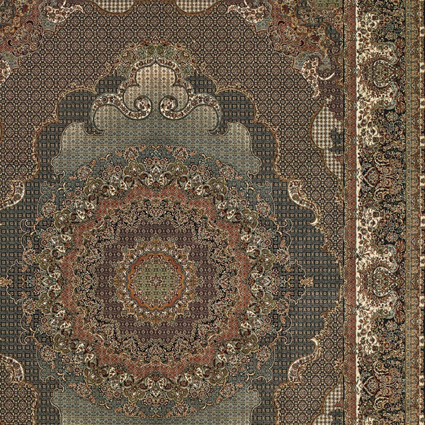 Homeroots 5' Stunning Blue Medallion Power Loom Area Rug With Fringe - Stylish, Stain-resistant Design For Homes 8' X 11' Polypropylene 574533