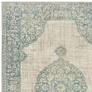 Homeroots 10' Ivory Oriental Power Loom Area Rug - Stylish, Stain Resistant, Perfect For Family Spaces & Decor 4' X 5' Polypropylene 574550