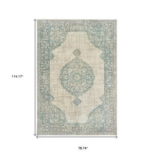 Homeroots 10' Ivory Oriental Power Loom Area Rug - Stylish, Stain Resistant, Perfect For Family Spaces & Decor 7' X 10' Polypropylene 574552
