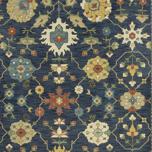 Homeroots 5' Blue Oriental Area Rug With Fringe – Stain Resistant, Stylish Design Perfect For Any Room Decor 5' X 8' Polypropylene 574577