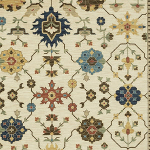 Homeroots 5' Blue Oriental Area Rug With Fringe – Stain Resistant, Stylish Design Perfect For Any Room Decor 5' X 8' Polypropylene 574582