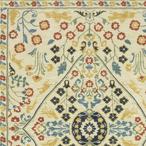 Homeroots 5' Ivory Oriental Area Rug With Fringe - Stylish, Stain-resistant Design For Cozy Home Decor 8' X 11' Polypropylene 574600