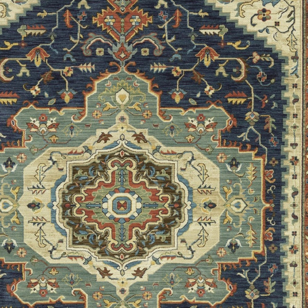 Homeroots 5' Brown Oriental Area Rug With Fringe - Stain Resistant, Warm Design Perfect For Homes With Kids & Pets 10' X 13' Polypropylene 574610