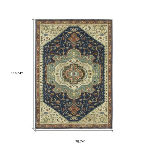 Homeroots 5' Brown Oriental Area Rug With Fringe - Stain Resistant, Warm Design Perfect For Homes With Kids & Pets 7' X 10' Polypropylene 574612