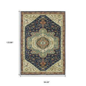 Homeroots 5' Brown Oriental Area Rug With Fringe - Stain Resistant, Warm Design Perfect For Homes With Kids & Pets 8' X 11' Polypropylene 574613