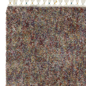 Homeroots 5' Light Blue Abstract Shag Area Rug With Fringe - Soft, Stain-resistant, Perfect For Homes With Kids! 10' X 13' Polypropylene 574626