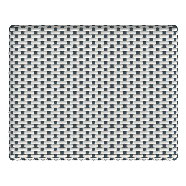 Butler Specialty Robias Rectangular Rattan Counter Stool - Elegant Backless Design For Kitchen Or Patio Dining Spaces White And Navy Stripe Rattan,Polyurethane Synthetic (Pe) Rattan 5746291-butler