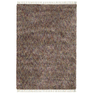 HomeRoots 5' Light Blue and Ivory Abstract Shag Area Rug with Fringed Edges for Cozy, Modern Living Spaces 8' X 11' 574630