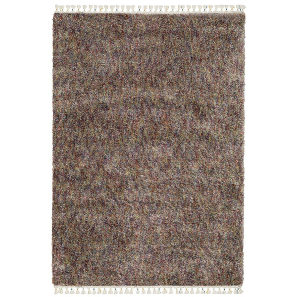 HomeRoots 5' Light Blue and Ivory Abstract Shag Area Rug with Fringed Edges for Cozy, Modern Living Spaces 8' X 11' 574630