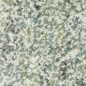 Homeroots 5' Light Blue Abstract Shag Area Rug With Fringe - Soft, Stain-resistant, Perfect For Homes With Kids! 7' X 10' Polypropylene 574633