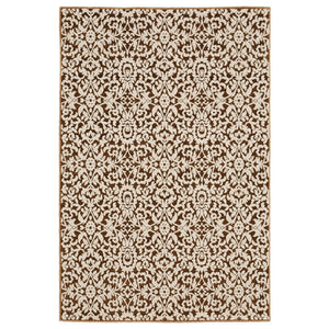 HomeRoots 5' Timeless Rust and Beige Oriental Area Rug - Durable, Stain-Resistant Design for Warm Living Spaces 5' X 8' 574680