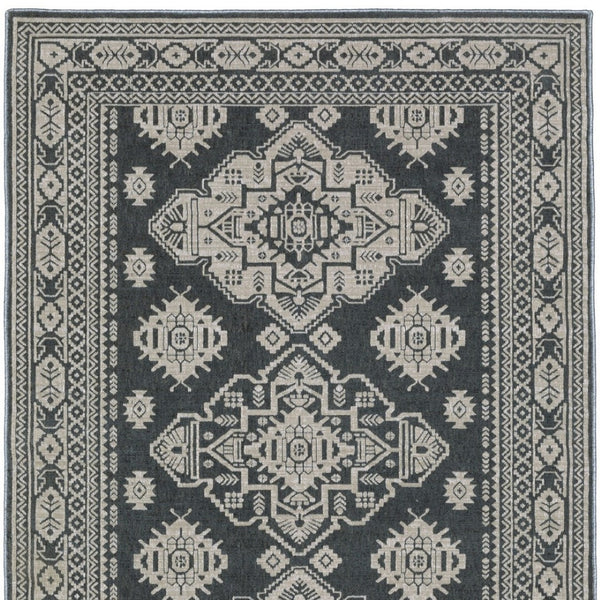 Homeroots 10' Blue Medallion Area Rug - Stylish, Stain-resistant Design For Living Spaces And Kids' Rooms 4' X 6' Polyester 574691