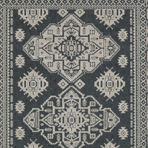 Homeroots 10' Blue Medallion Area Rug - Stylish, Stain-resistant Design For Living Spaces And Kids' Rooms 5' X 8' Polyester 574692