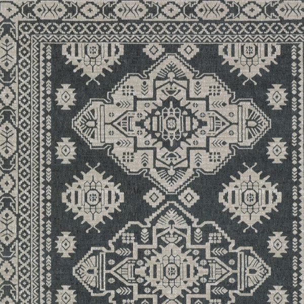 Homeroots 10' Blue Medallion Area Rug - Stylish, Stain-resistant Design For Living Spaces And Kids' Rooms 7' X 10' Polyester 574693