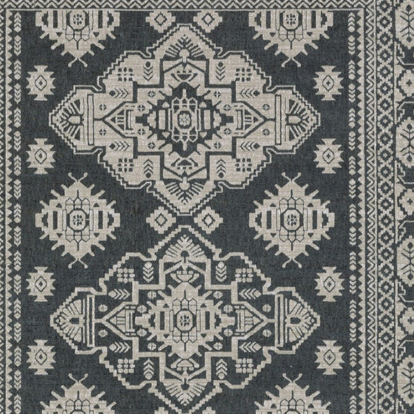 Homeroots 10' Blue Medallion Area Rug - Stylish, Stain-resistant Design For Living Spaces And Kids' Rooms 8' X 11' Polyester 574694